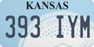 KS license plate 393IYM
