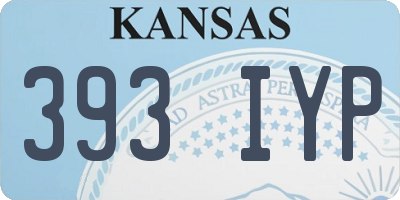 KS license plate 393IYP