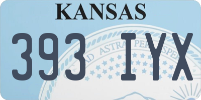 KS license plate 393IYX
