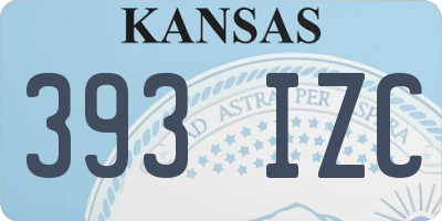 KS license plate 393IZC
