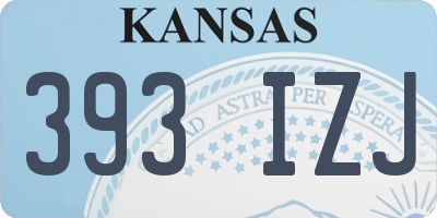 KS license plate 393IZJ