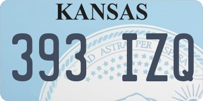 KS license plate 393IZQ