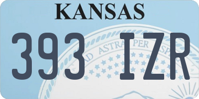 KS license plate 393IZR