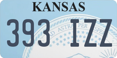 KS license plate 393IZZ