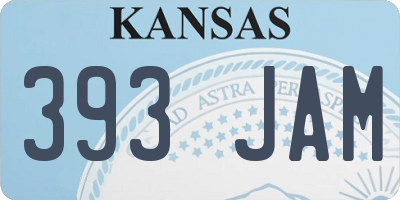 KS license plate 393JAM