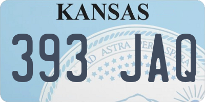 KS license plate 393JAQ
