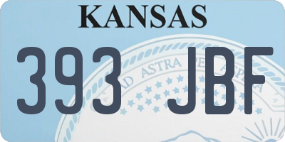 KS license plate 393JBF