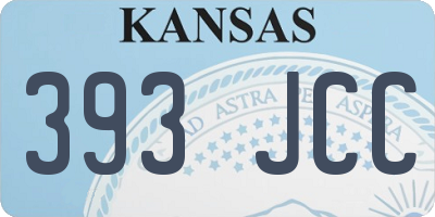 KS license plate 393JCC