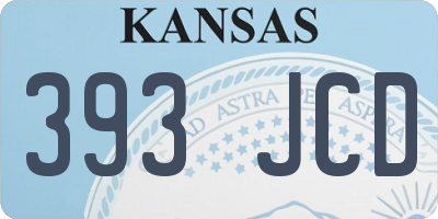 KS license plate 393JCD