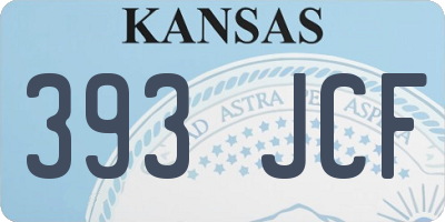 KS license plate 393JCF