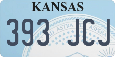 KS license plate 393JCJ