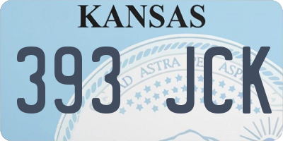 KS license plate 393JCK