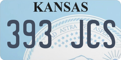 KS license plate 393JCS