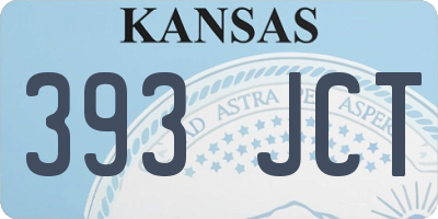 KS license plate 393JCT