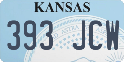 KS license plate 393JCW