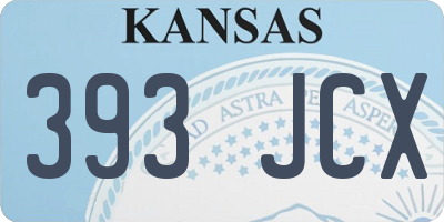 KS license plate 393JCX