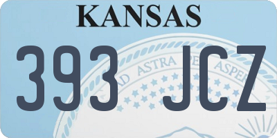 KS license plate 393JCZ