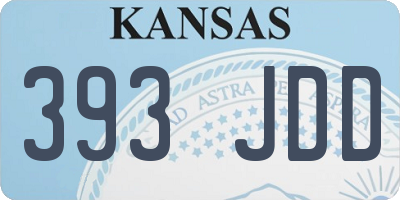KS license plate 393JDD