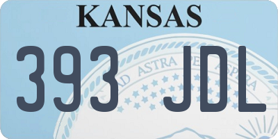 KS license plate 393JDL