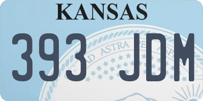 KS license plate 393JDM