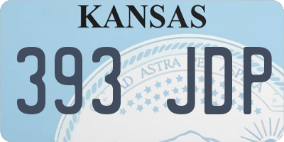 KS license plate 393JDP