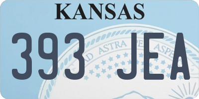 KS license plate 393JEA