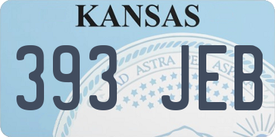 KS license plate 393JEB