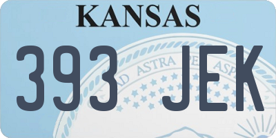 KS license plate 393JEK