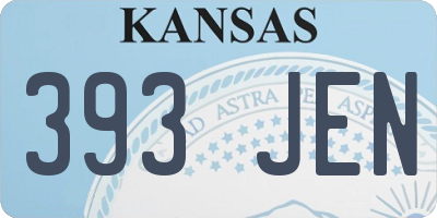 KS license plate 393JEN