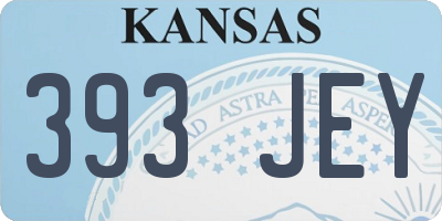 KS license plate 393JEY