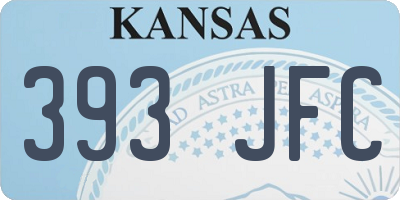 KS license plate 393JFC