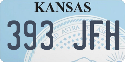 KS license plate 393JFH