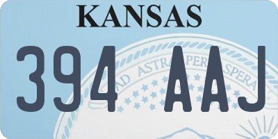 KS license plate 394AAJ