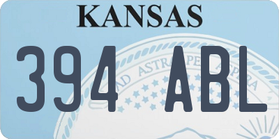 KS license plate 394ABL