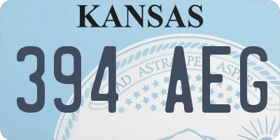 KS license plate 394AEG