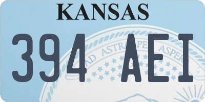 KS license plate 394AEI