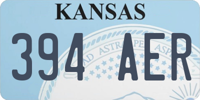 KS license plate 394AER