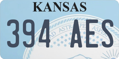 KS license plate 394AES