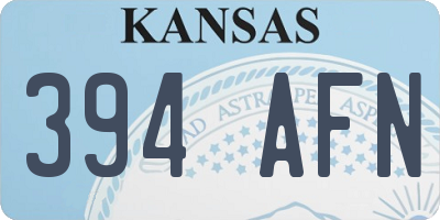KS license plate 394AFN