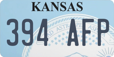 KS license plate 394AFP