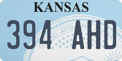 KS license plate 394AHD