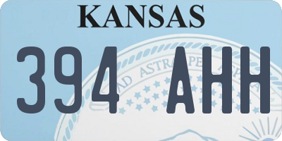 KS license plate 394AHH