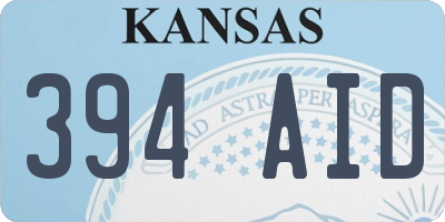 KS license plate 394AID