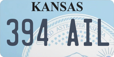 KS license plate 394AIL