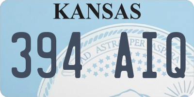 KS license plate 394AIQ