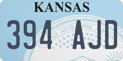 KS license plate 394AJD