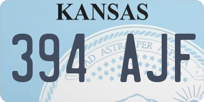 KS license plate 394AJF