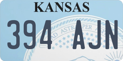 KS license plate 394AJN