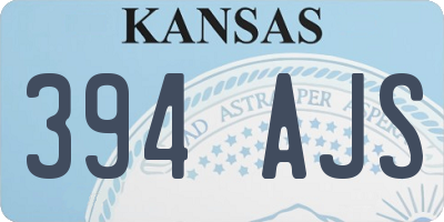 KS license plate 394AJS
