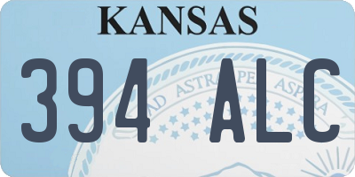 KS license plate 394ALC